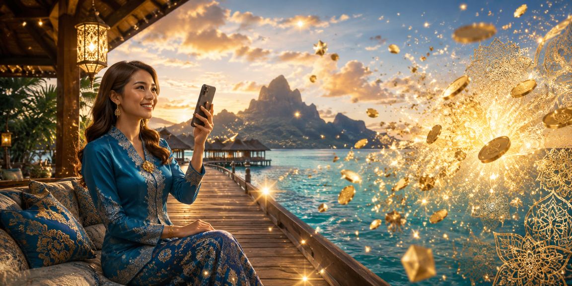 A female user from Sabah enjoying the mainslot88 mobile casino on the Android app